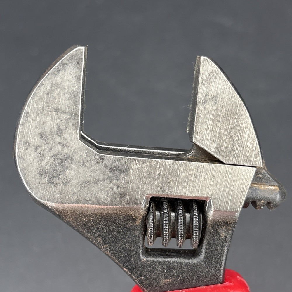 Performance Tool Small 1" Adjustable Crescent Style Wrench 6” Long W/Red Handle