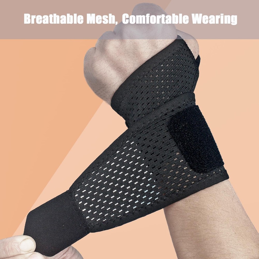 2 Pack Ultra-Thin Mesh Wrist Brace - Breathable Compression Wrist Support for...