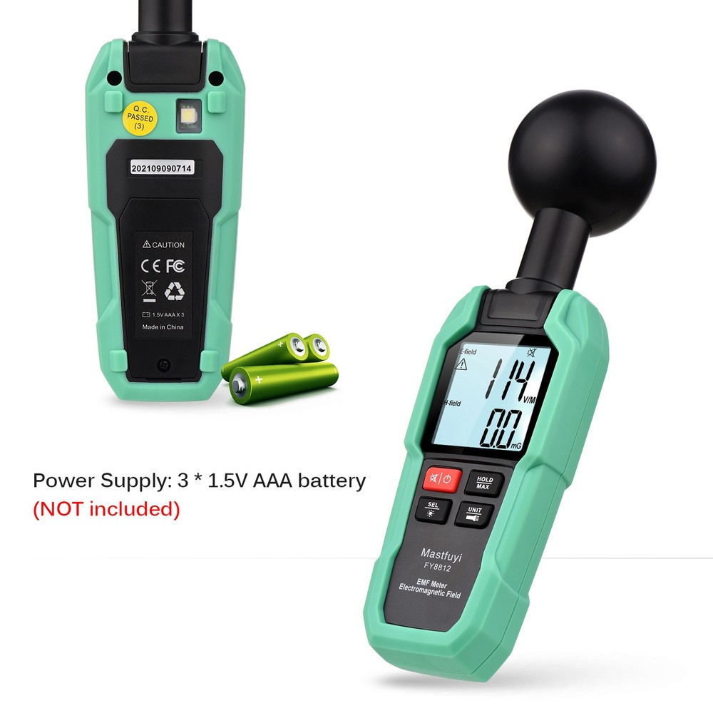Mastfuyi EMF Meter Electromagnetic Field Tester High E5E2