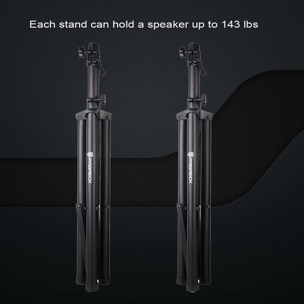 PRORECK PR-15 Portable Stands Pair for PA Speaker System Adjustable Height