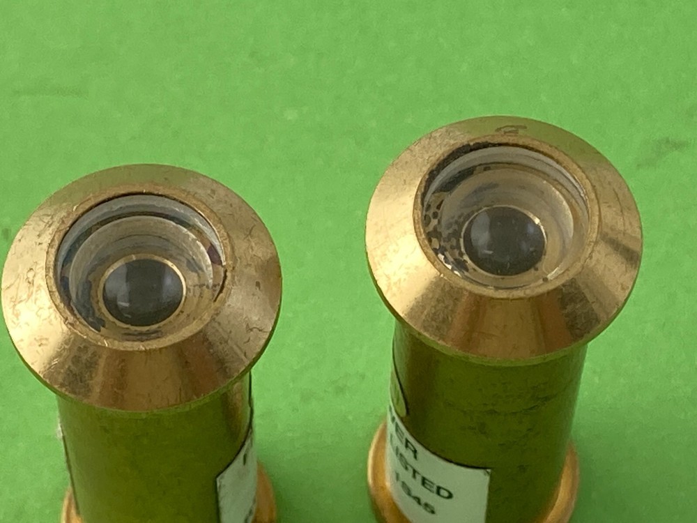 (2) Brass Fire Door Viewers