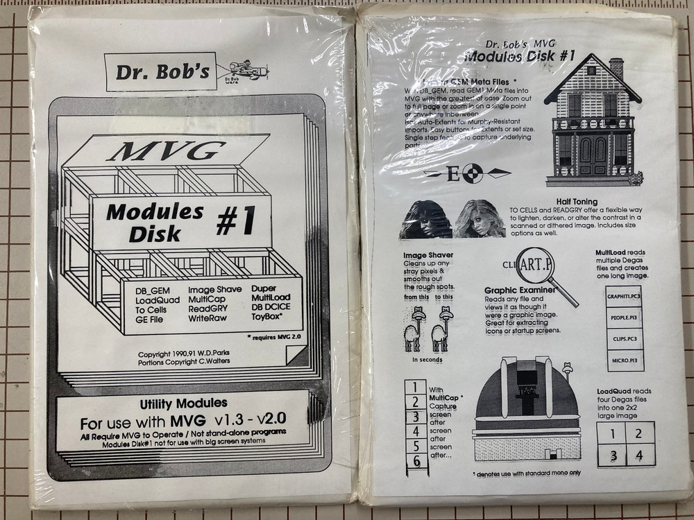 Modules #1 for MVG MultiViewer Graphica; Atari ST; Disk w/manual NOS