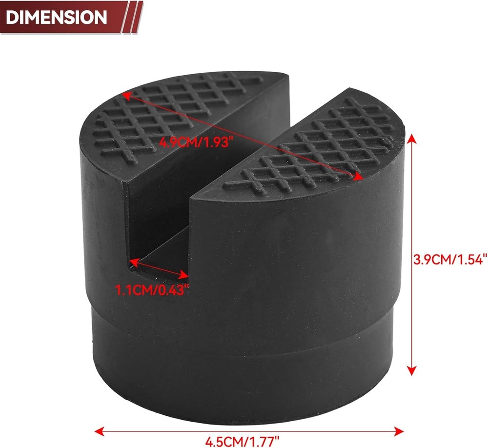 Universal Car Jack Pad Rubber Slotted Floor Adapter Frame Protector Repair 1Pc