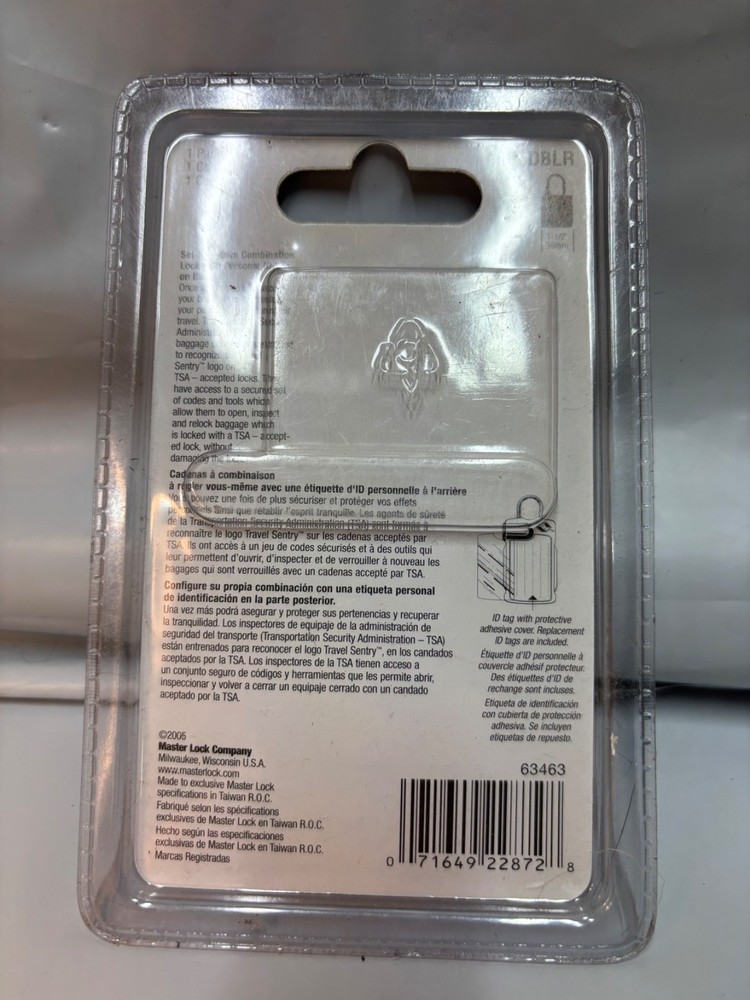 "THREE" Master Lock TSA-Accepted Set Your Own Combination!