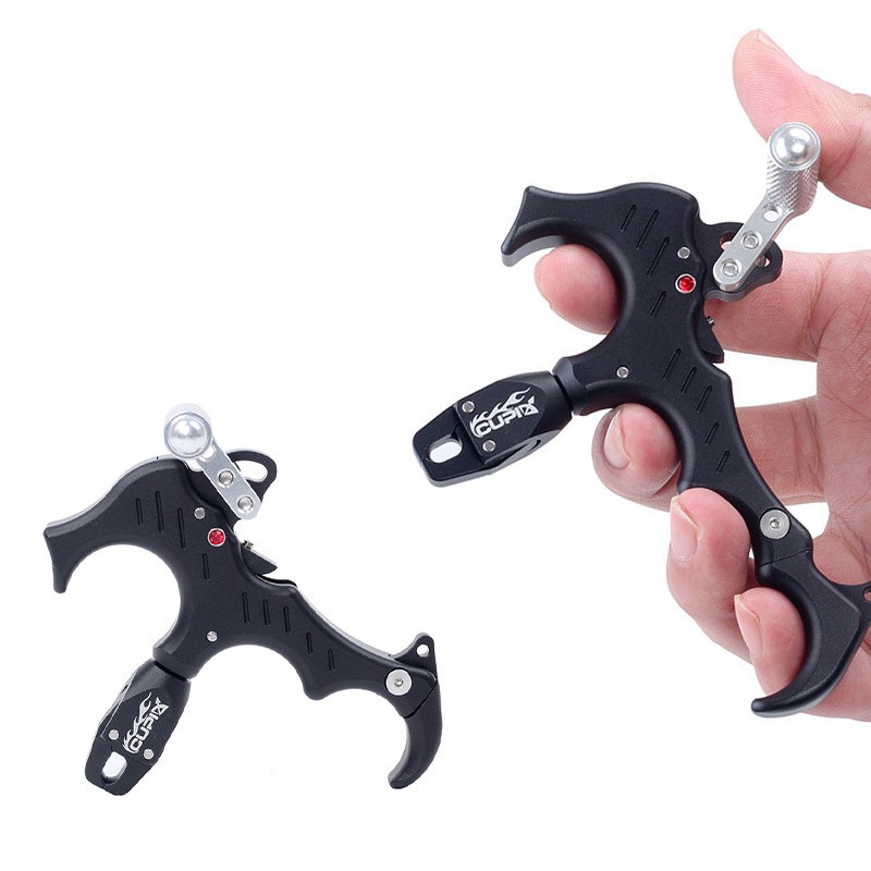 360° Rotatable Thumb Release Aid 3 Finger / 4 Finger Archery Bow Release Trigger