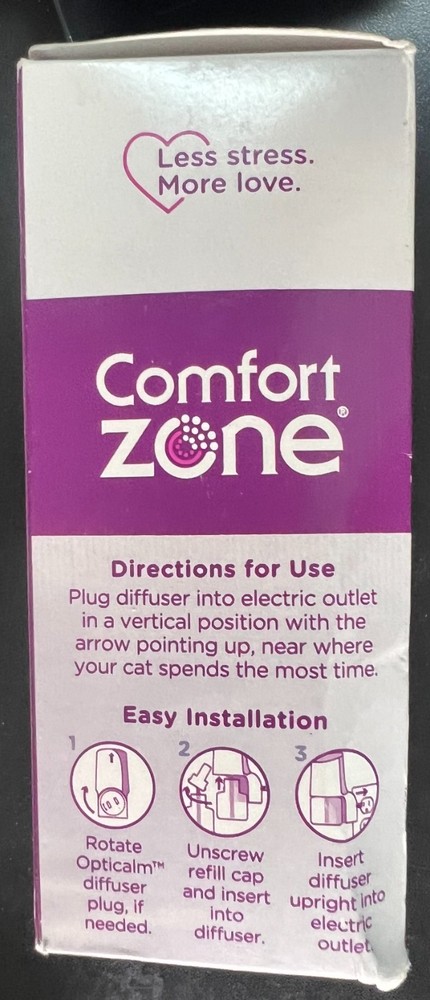 Comfort Zone Diffuser Kit for Multi-Cat Calming With Pheromone Refill 3384