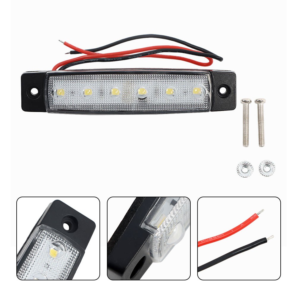 10Pack Marine Boat LED Deck Courtesy Lights Waterproof White Stern Transom Light