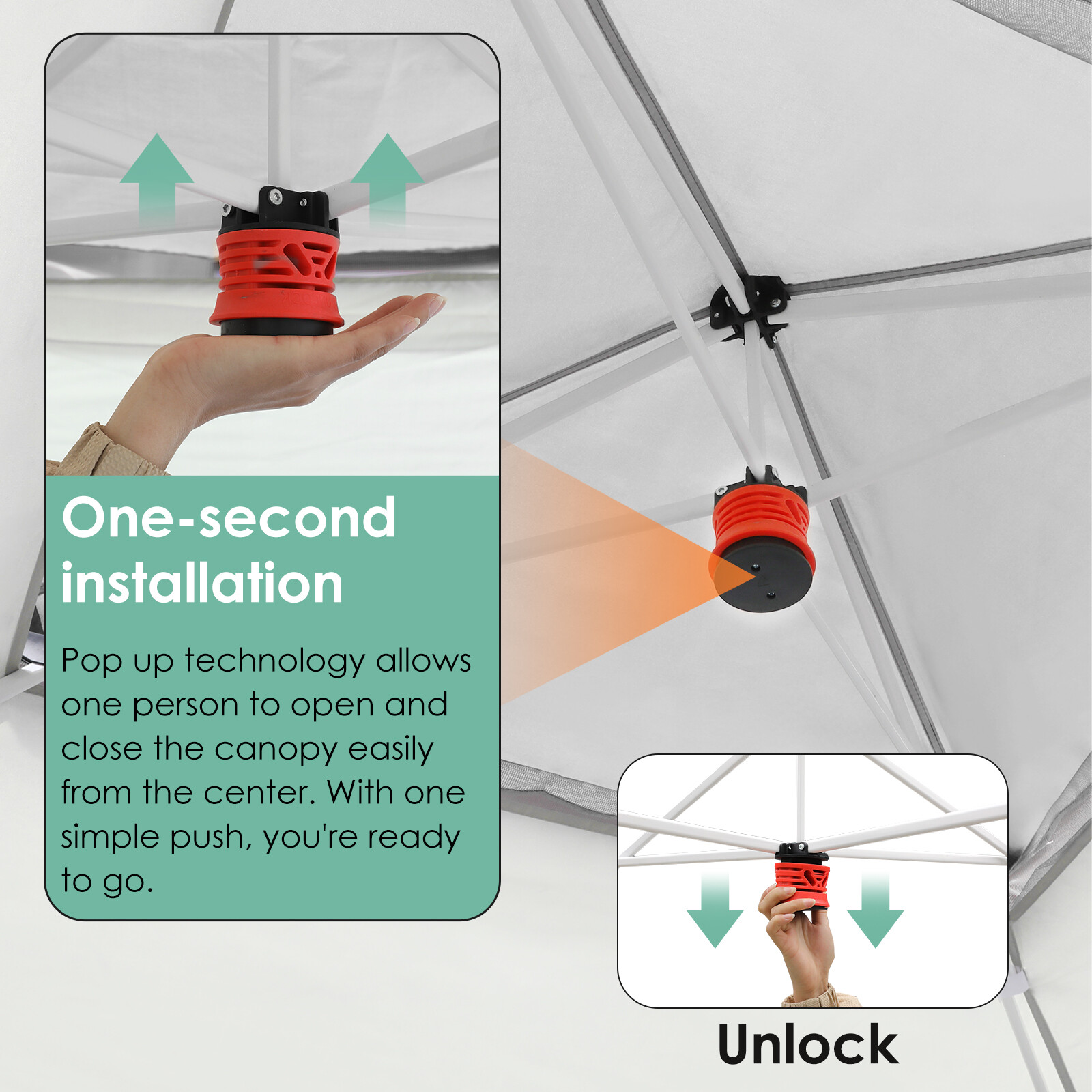 13' x 13' Pop Up Canopy Gazebo Height Adjustable Waterproof Wedding Party Tent