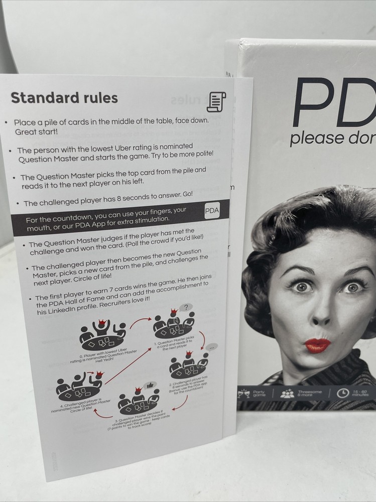 PDA Please Don’t Ask Fun Party Game Card