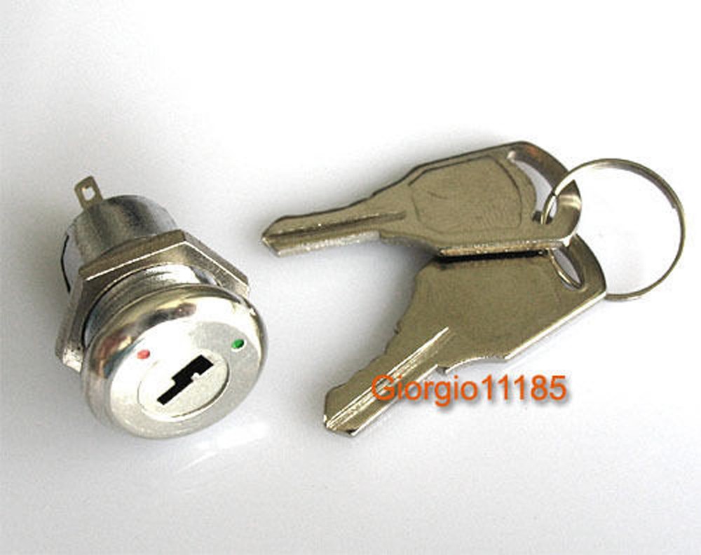 2 Key Switch OFF-ON Lock Metal Toggle Lock Security KS02 Electronic