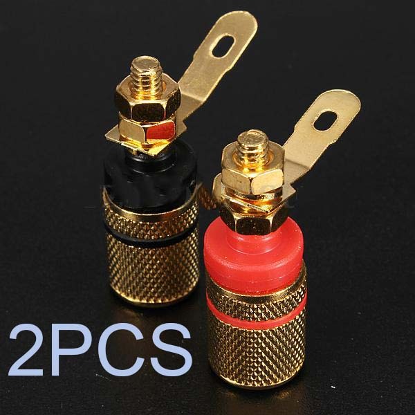 2pcs Amplifier Speaker Terminal Binding Post Banana Plug Socket Connector