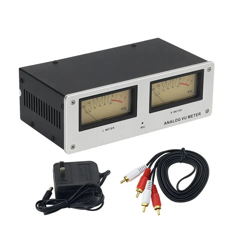 Sonic Square VU Meter Level Meter Aluminum Panel LED Warm Backlight No Wiring