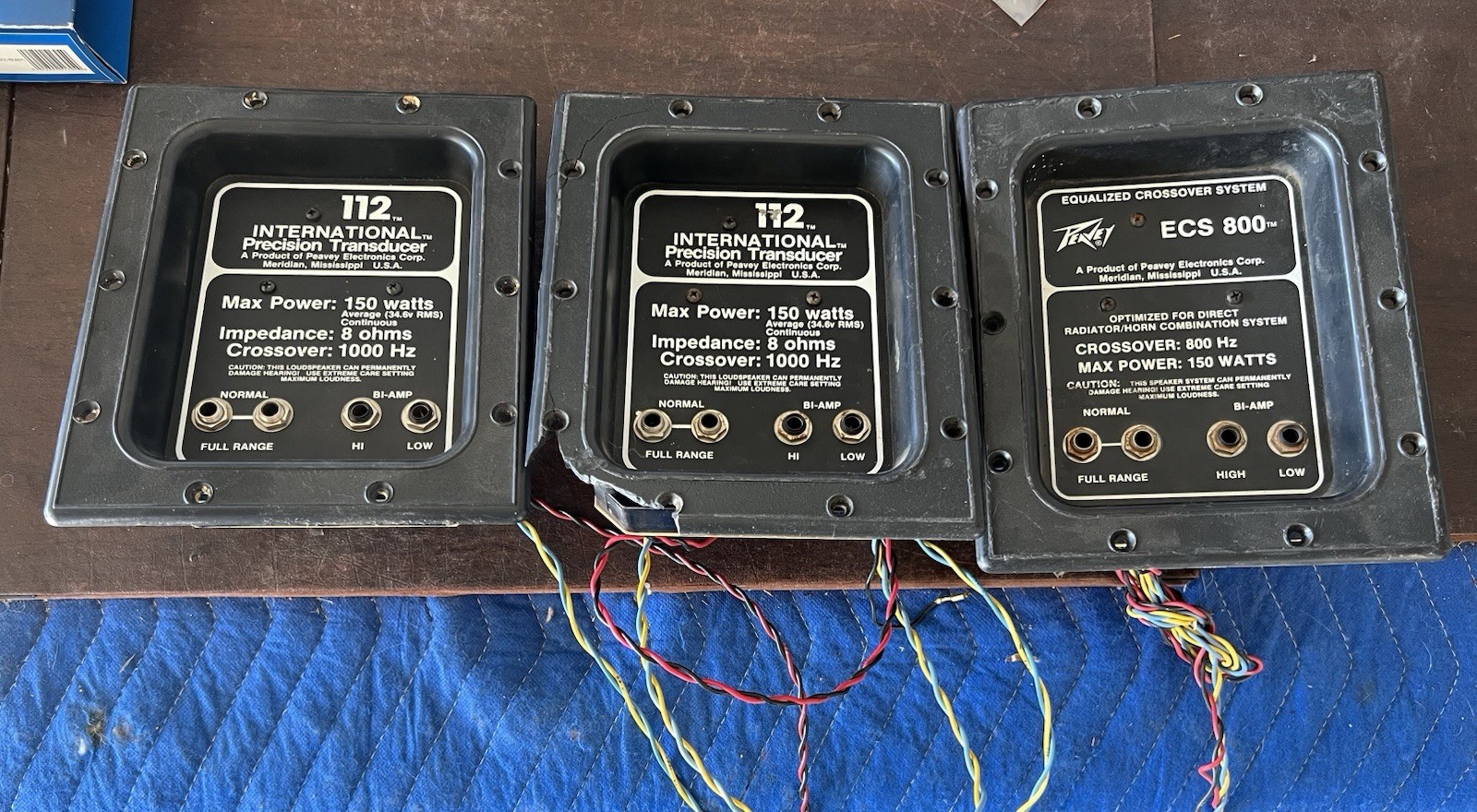 Lot of 3 Vintage Peavey Speaker Crossover Connector Boxes for parts or repair