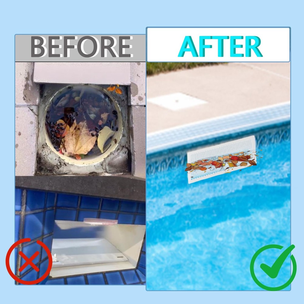 Pool Skimmer Leaf Guards For Inground Pools, Rust-Proof Above Ground Pool Ski...