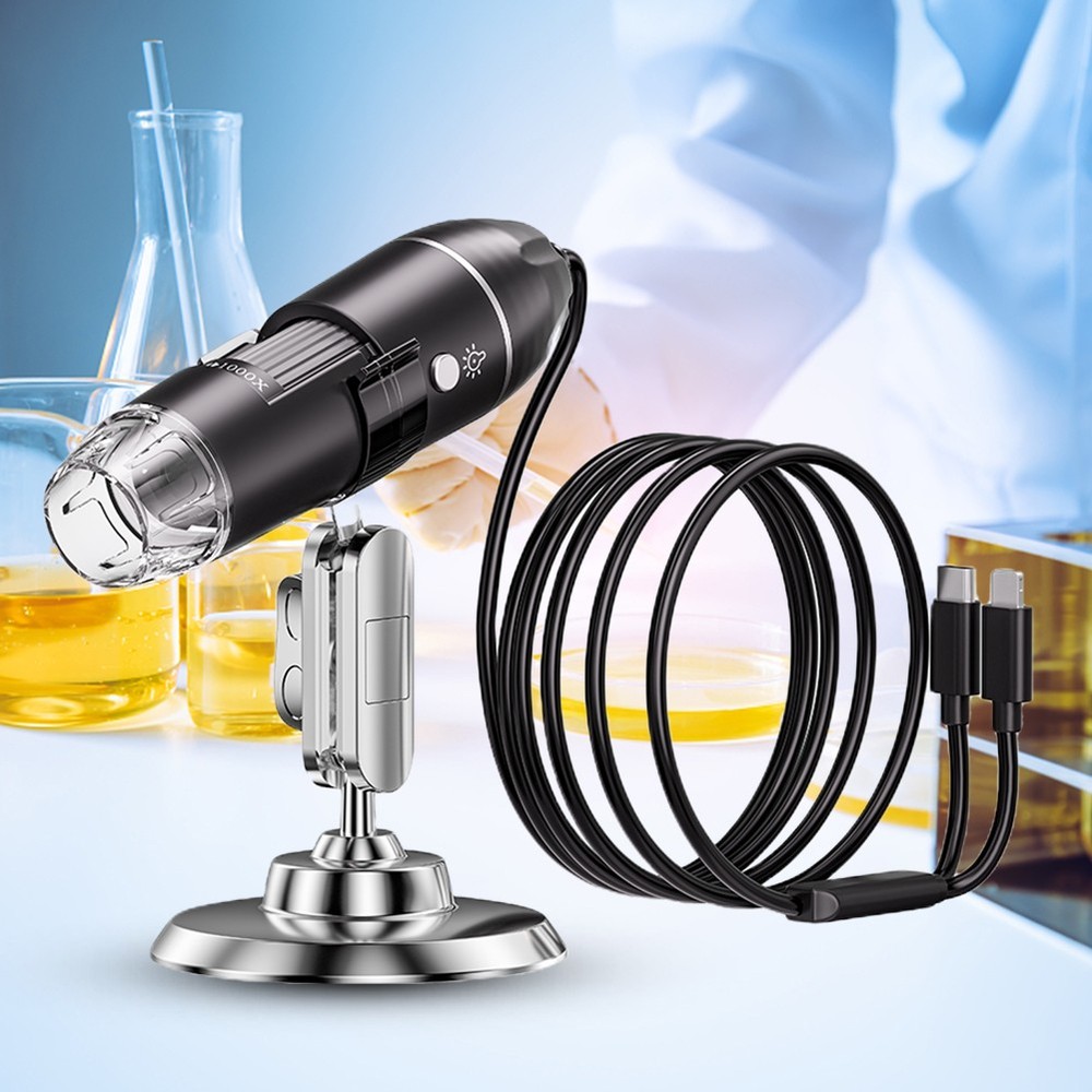 1600X Microscope 8 LED Camera Magnifier Tool USB Digital for Android Mac Widows