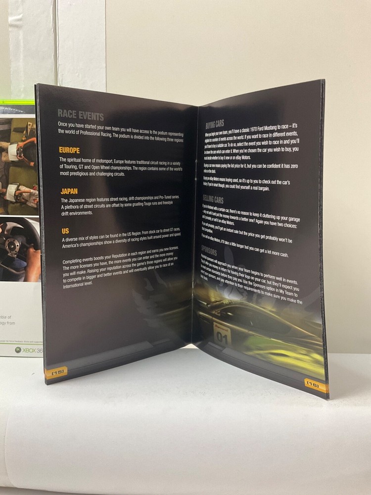 *Manual Insert & Case Only* Grid Racing Microsoft XBOX 360 *Replacement OEM