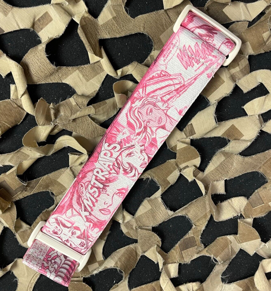 NEW KM Paintball Goggle Strap - 09 Pink Comic