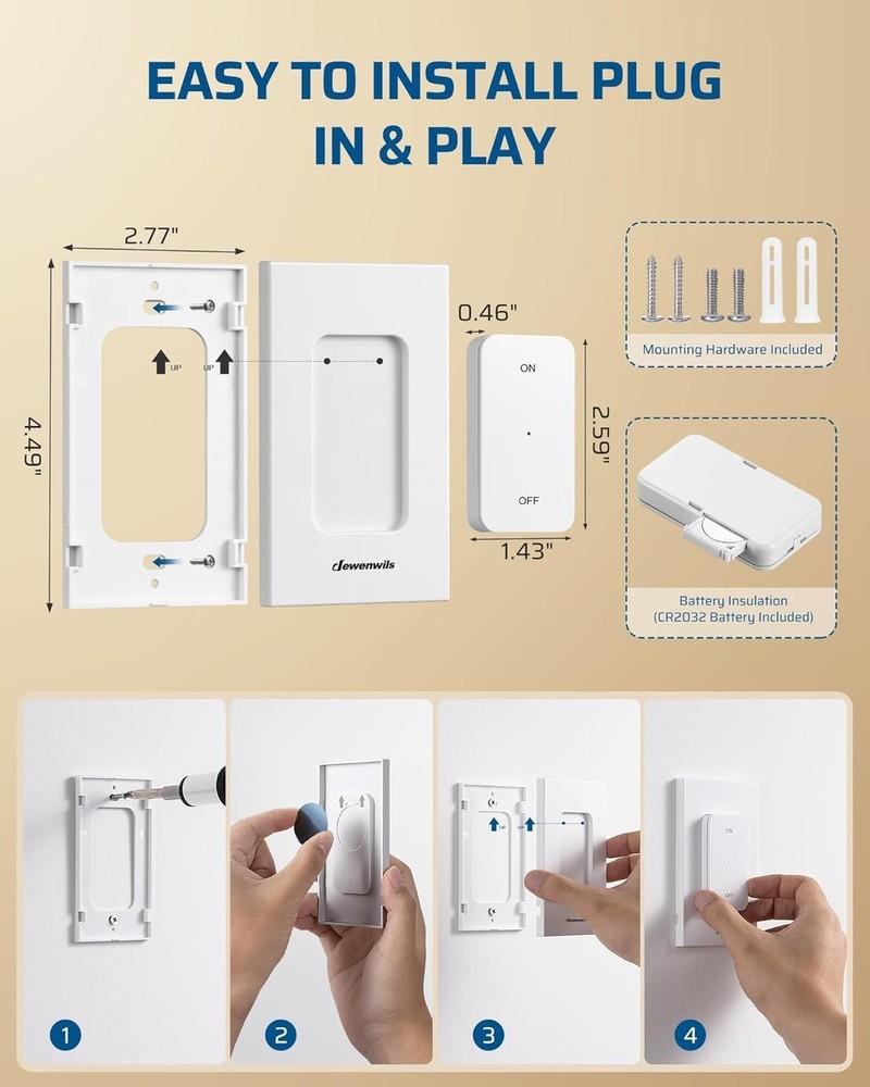 Compact Wireless Outlet with Magnetic Base - Effortless 15A Remote Control