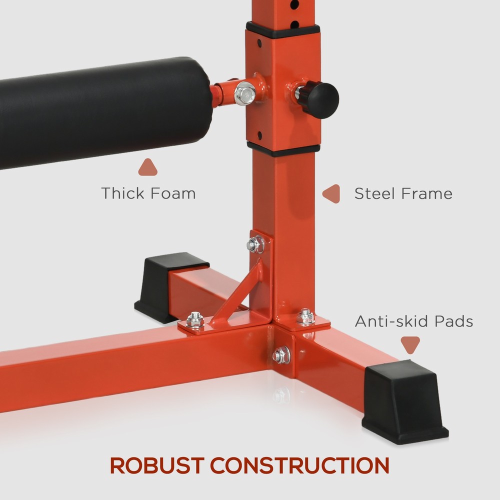Bulgarian Split Squat Stand Adjustable Single Leg Squat Roller, Red