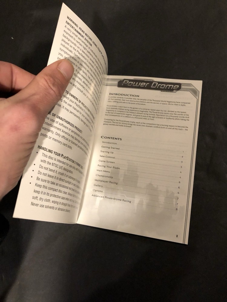 power drome ps2 Manual Only