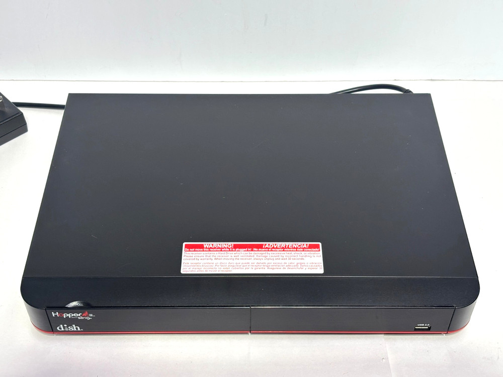 Dish Hopper 3 DVR Receiver w/ Joey Wireless Client Remote Power On Untested
