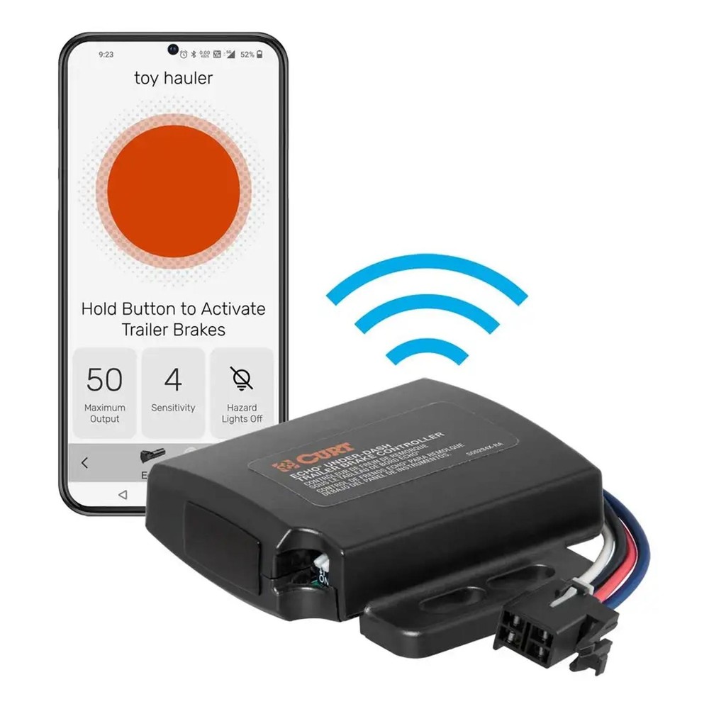 Curt Echo Under-Dash Trailer Brake Controller Bluetooth Smartphone Connection
