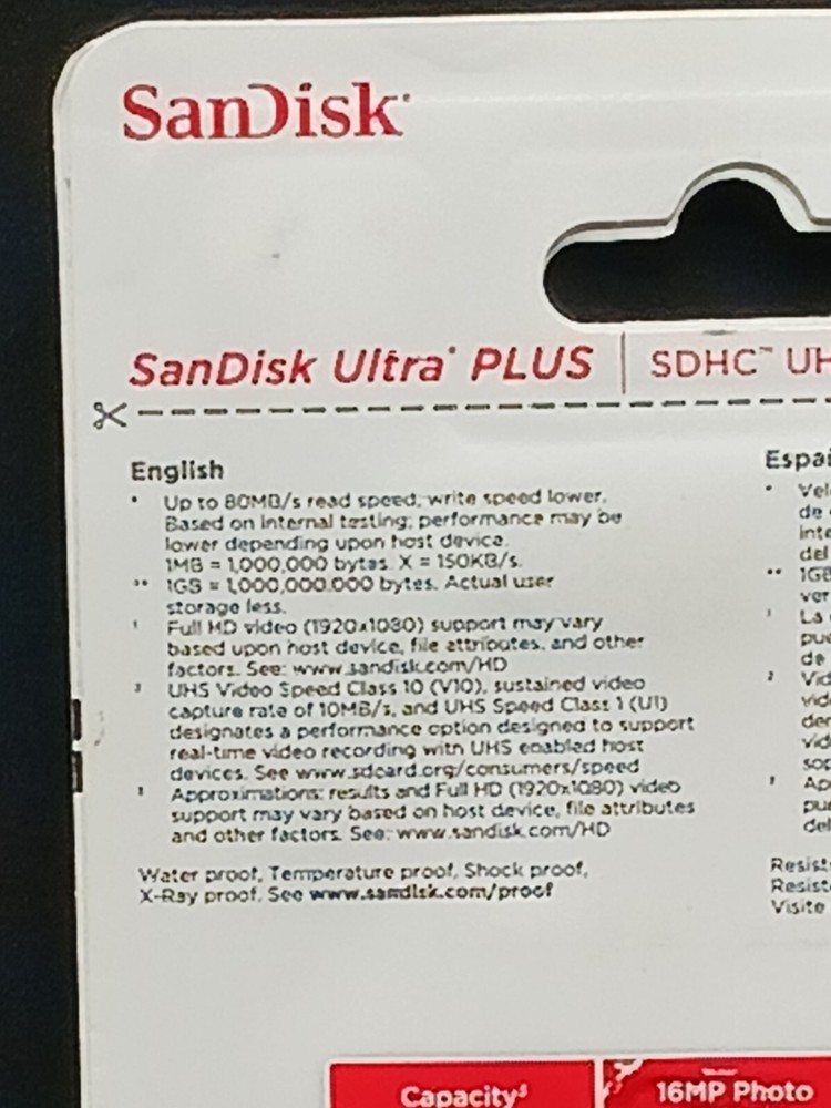 SANDISK ELEVATE 32GB ULTRA PERFORMANCE SDHC USH-I CARD
