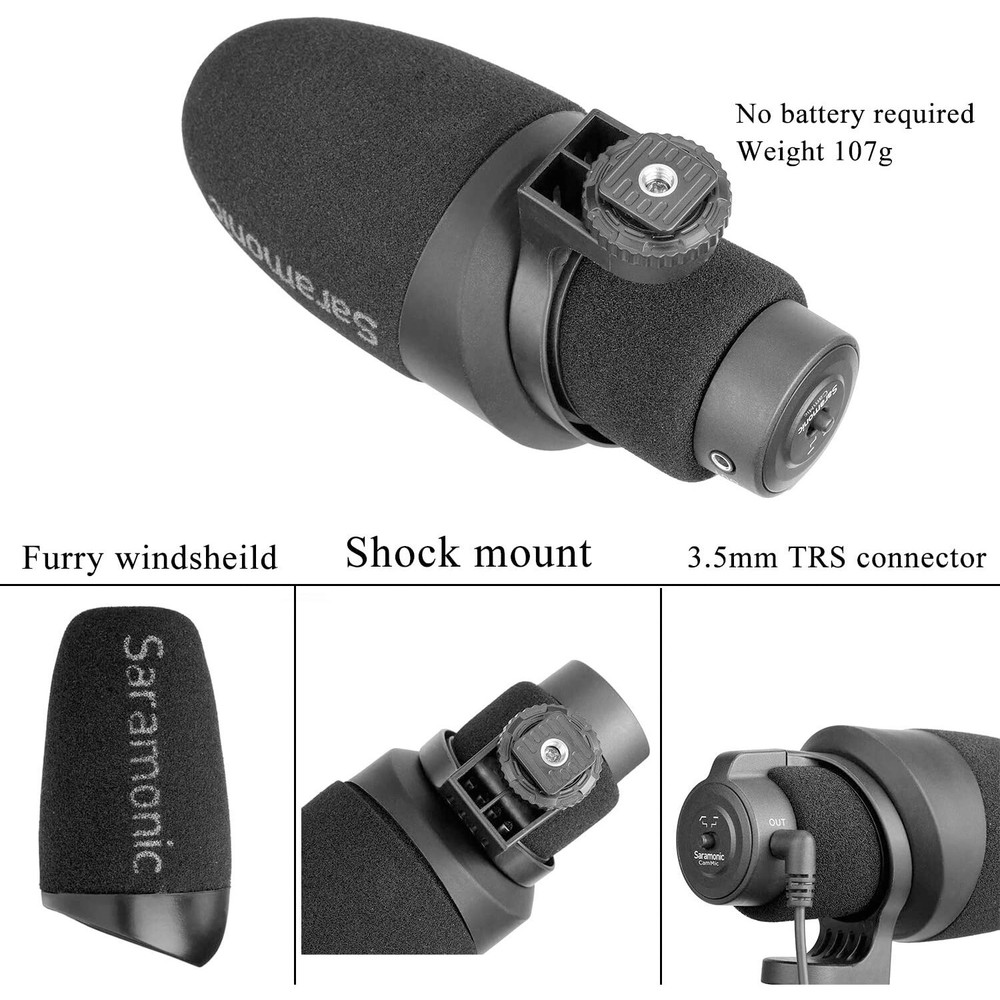 Saramonic Lightweight Passive On-Camera Microphone