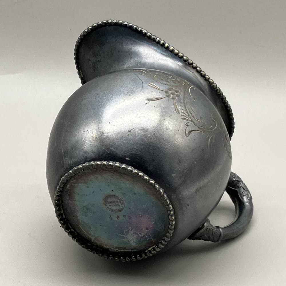 Vintage Van Bergh Silverplate Co Quadruple Plate Silver Water Pitcher A31