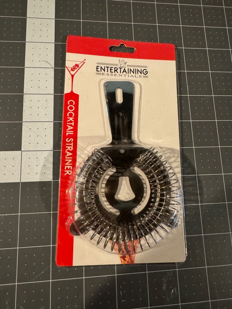 NEW Sealed Cocktail Strainer by Entertaining Essentials Handled Strainer NEW