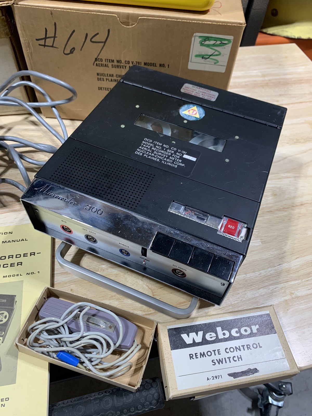 Civil Defense CD V-781 Nuclear-Chicago Aerial Radiological Survey Meter #614