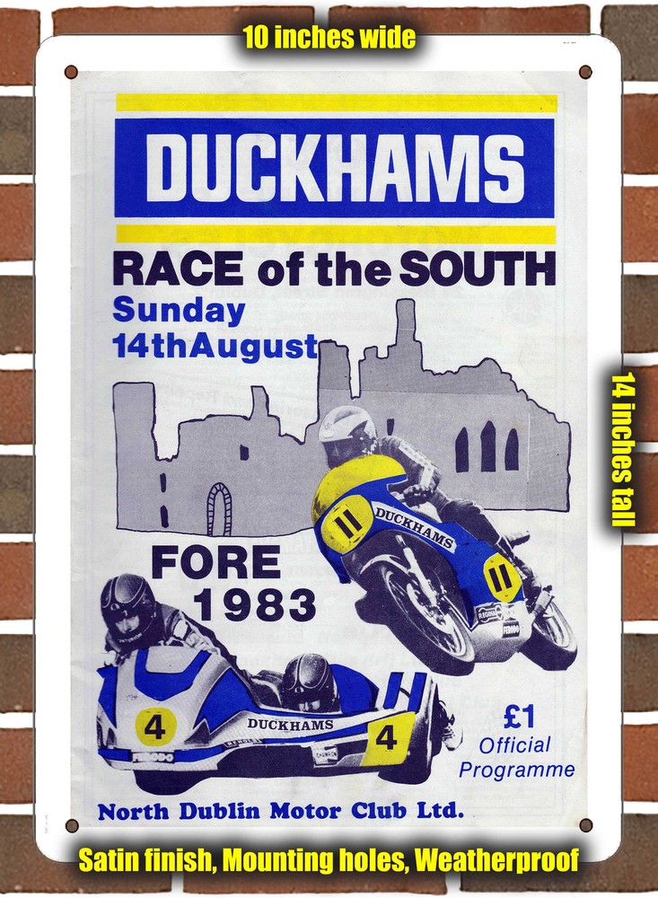 Metal Sign - 1983 Fore Racing Program - 10x14 inches