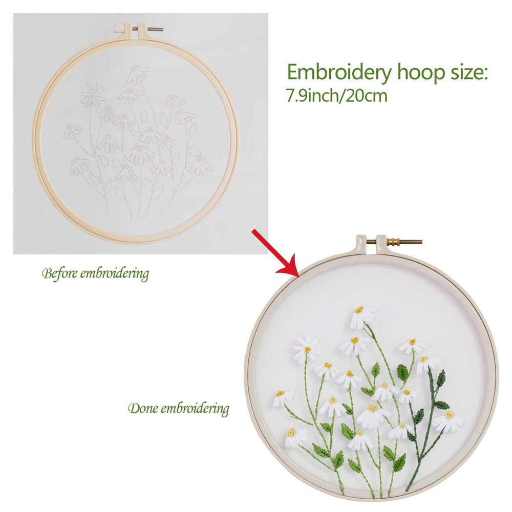 Full Range Embroidery Kits for Beginners Stamped Small, Multiple colors