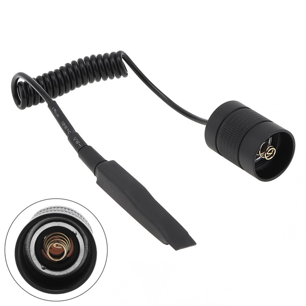 Black Tail Switch Remote Pressure Switch for C1 / G3 / 6P / 9P LED Flashlight US