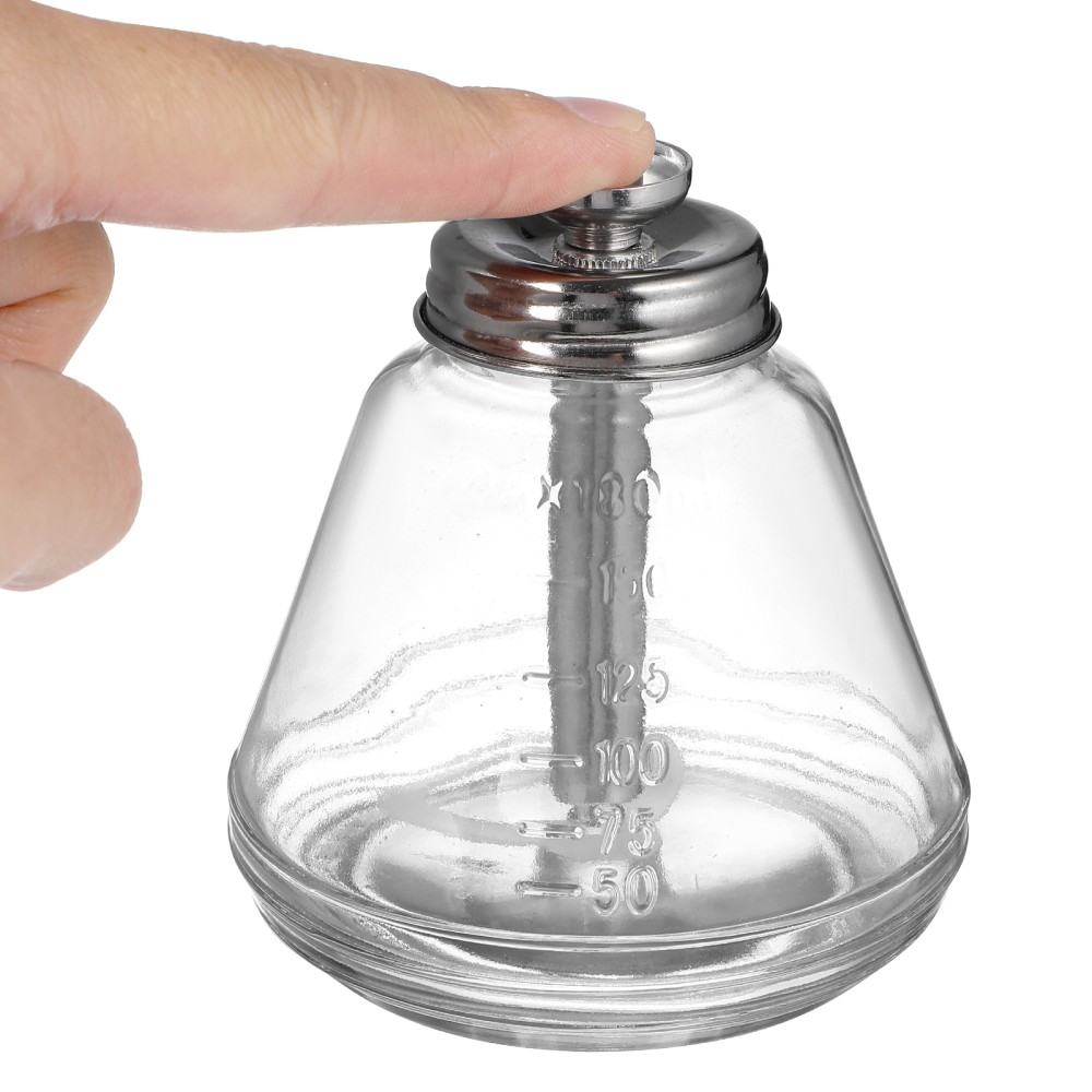 180 ML Push Glass Bottle Refillable Bottles Dispenser with Pump Small down