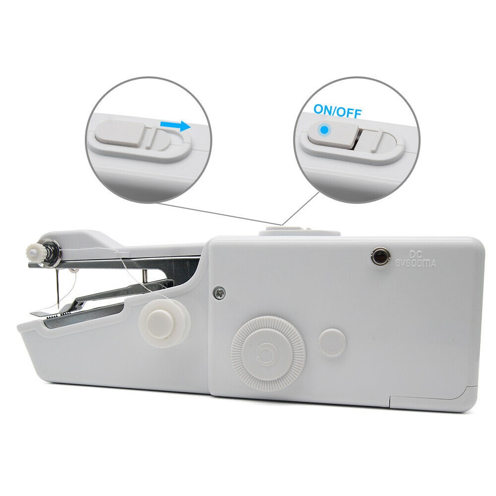 Hand Sewing Stitch Needlework Cordless Clothes Fabrics Electric Sewing Machine