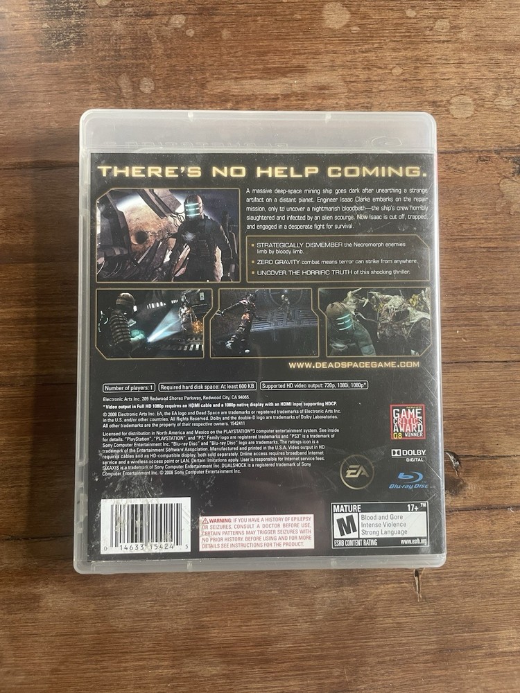 Replacement DVD Case Dead Space Sony PS3 Empty CD Case Only