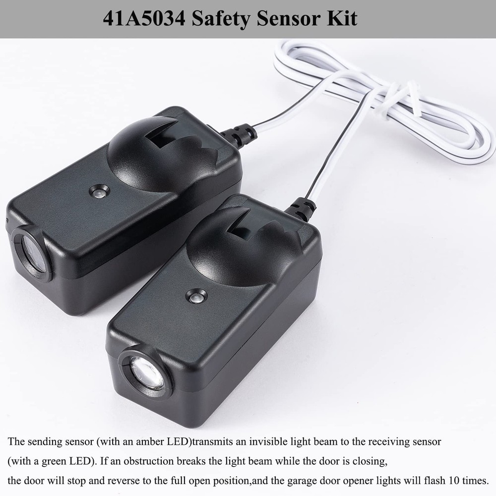 41A5034 Garage Safety Sensor Kit Compatible with Liftmaster Sears Chamberlain...