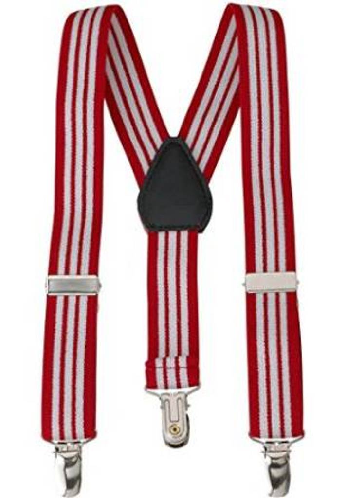 Childrens Toddlers Elastic Adjustable Suspender Red Stripe Kids Suspenders