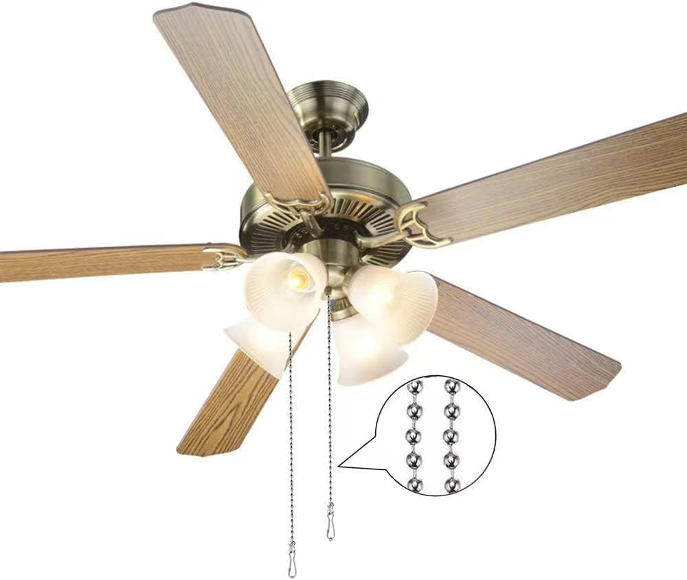 2 Pack Pull Chain String Extension with Connector for Ceiling Fan Light Fixture