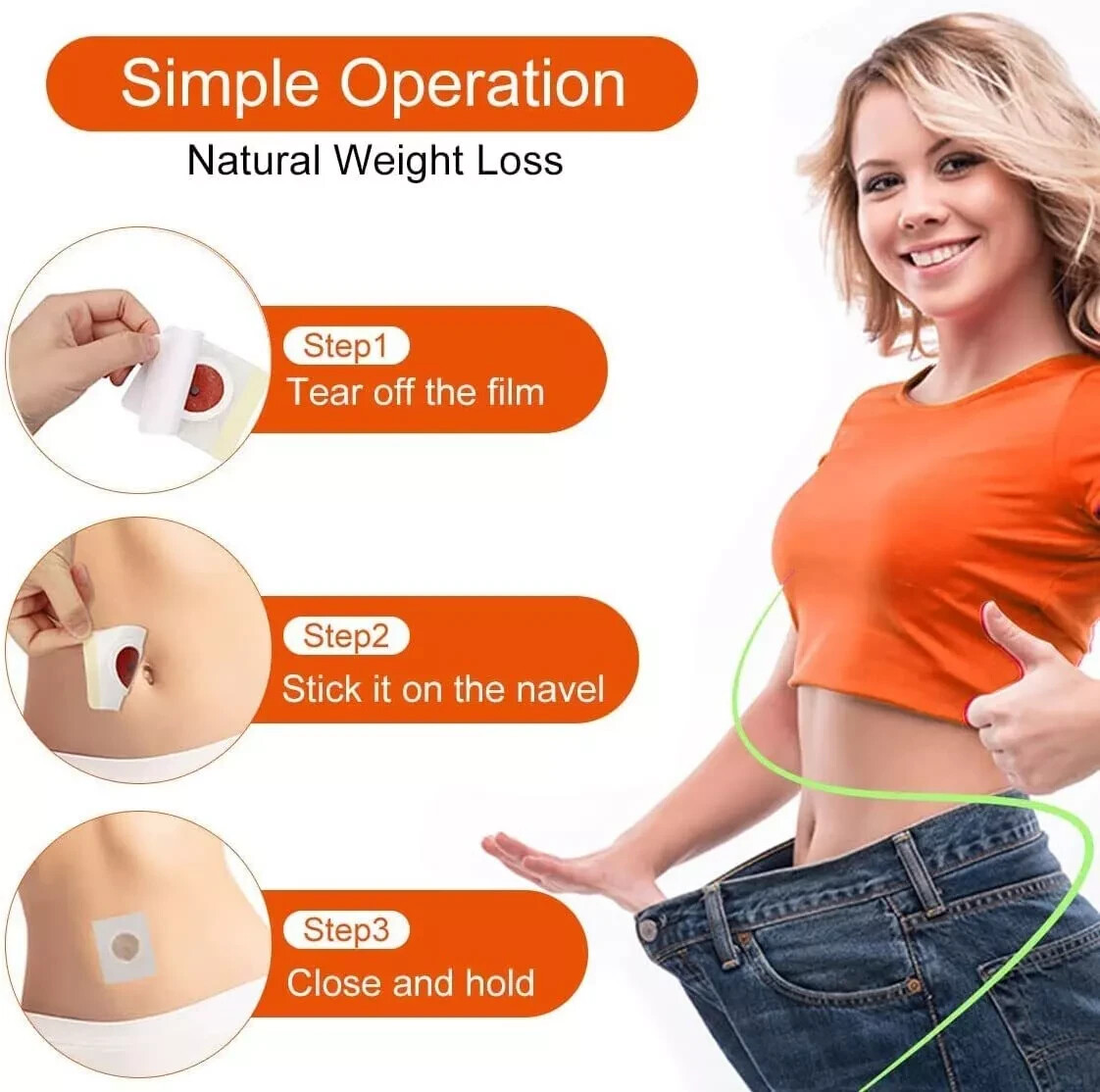 1/60/90 Pcs Slim Patch - Weight Loss, Diet, Detox, Burn Fat - Buy 2, Get 2 FREE!