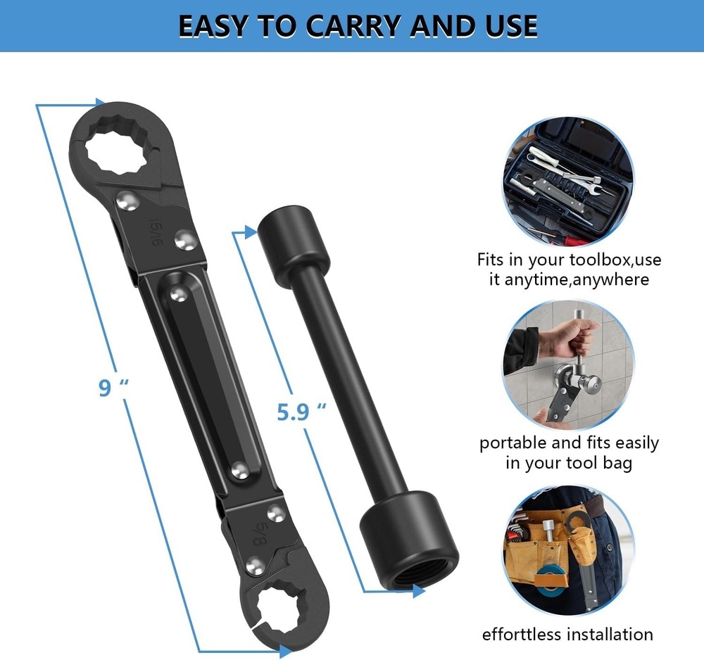 Multi-Functional Angle Stop Wrench Kit - Versatile Alloy Steel Plumbing Tool