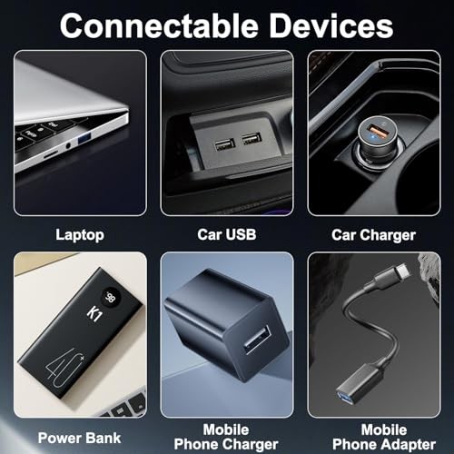 USB Light for Car, Touch Dimmable Retro Interior Lamp LED Ambient Lighting, red