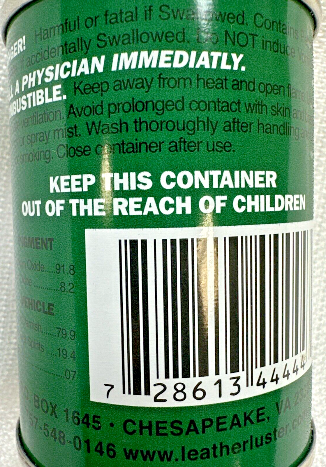 Leather Luster Black Military Polish High Gloss 4 oz for Boots Shoes Belts More