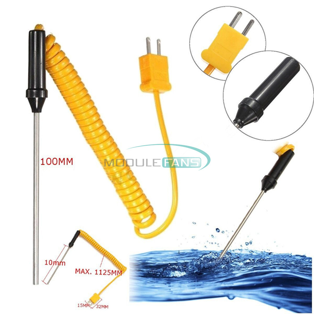 -50~1200°C 100mm K-Type Thermocouple Probe Sensor Temperature Controller.
