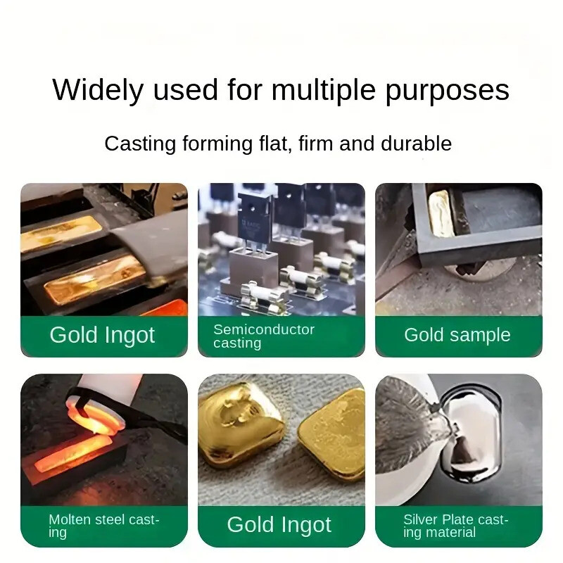 Graphite Ingot Mold for Gold Silver Copper Tin Melting Casting Refining