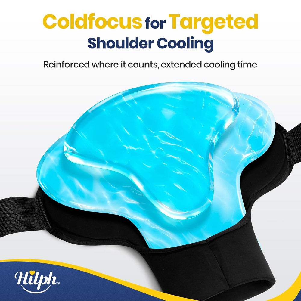 Shoulder Ice Pack Wrap for Rotator Cuff & Arm, Cold Therapy with Compression