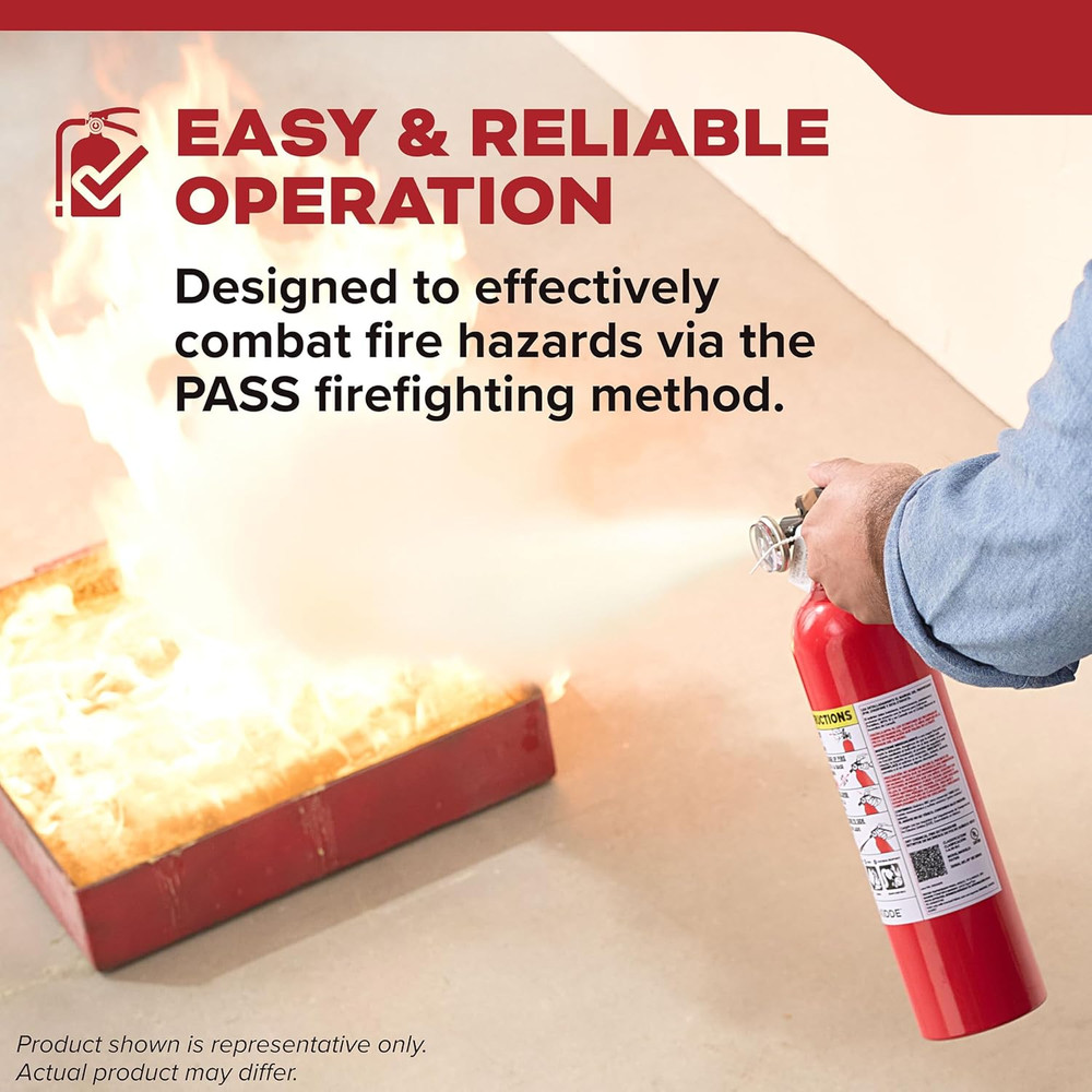 Basic Fire Extinguisher for Home, Office, Residential, Single-Use, 5BC