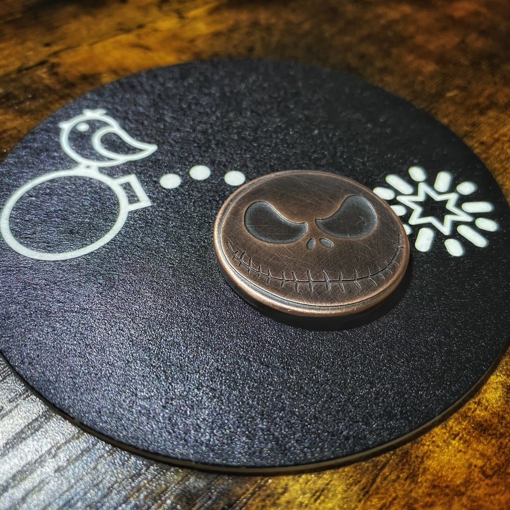 JACK! (Raised Relief Aged Copper) Hand Made Custom Golf Ball Marker!