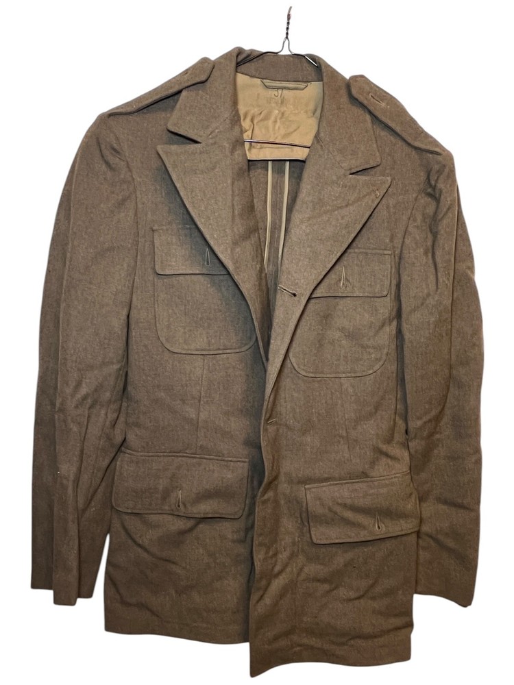 1941 WWII Uniform Jacket Ike Wool Coat Military Soldier 37R